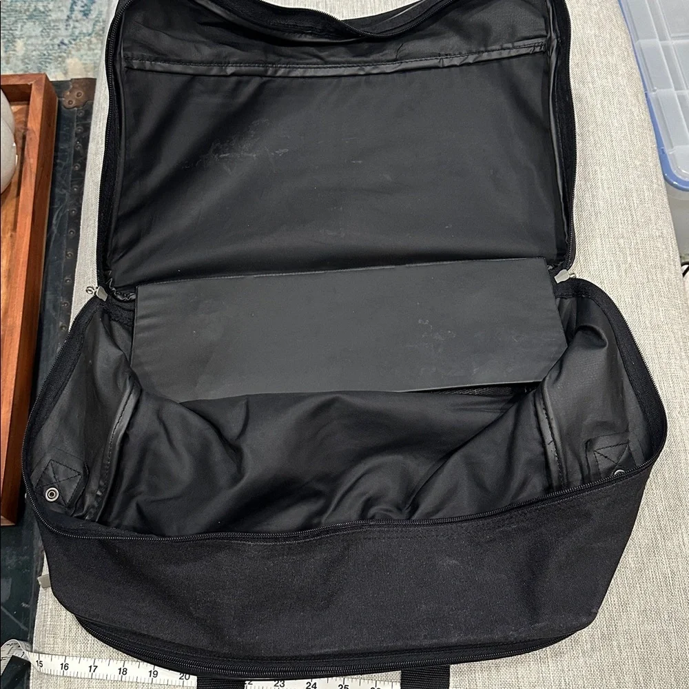 Concourse Black Duffel Bag for Men With Leather Trim and Feet